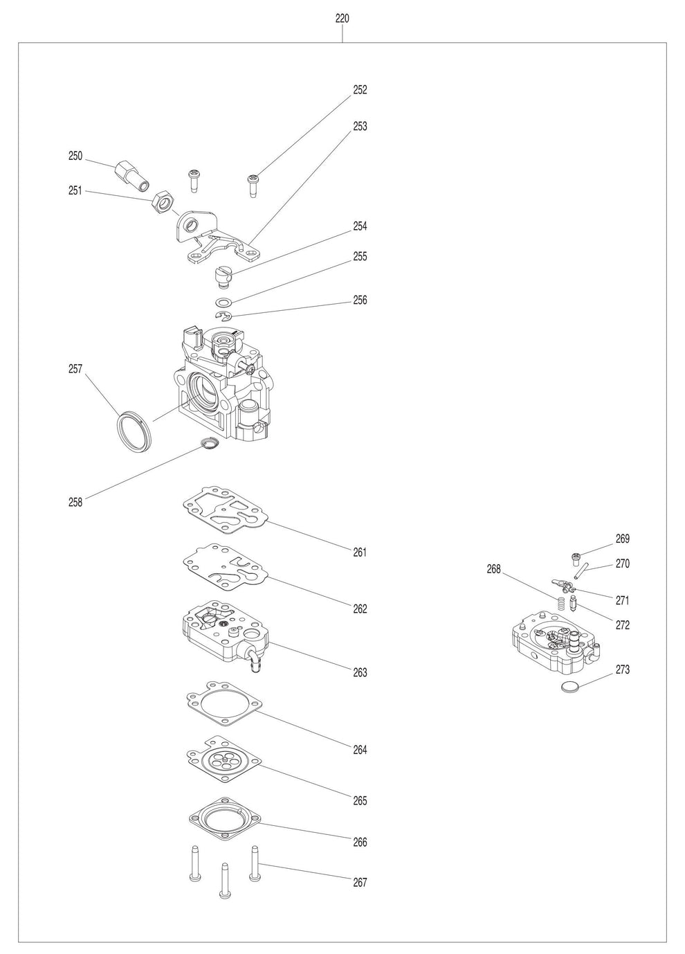 EB7660TH Carburetor Assembly Parts