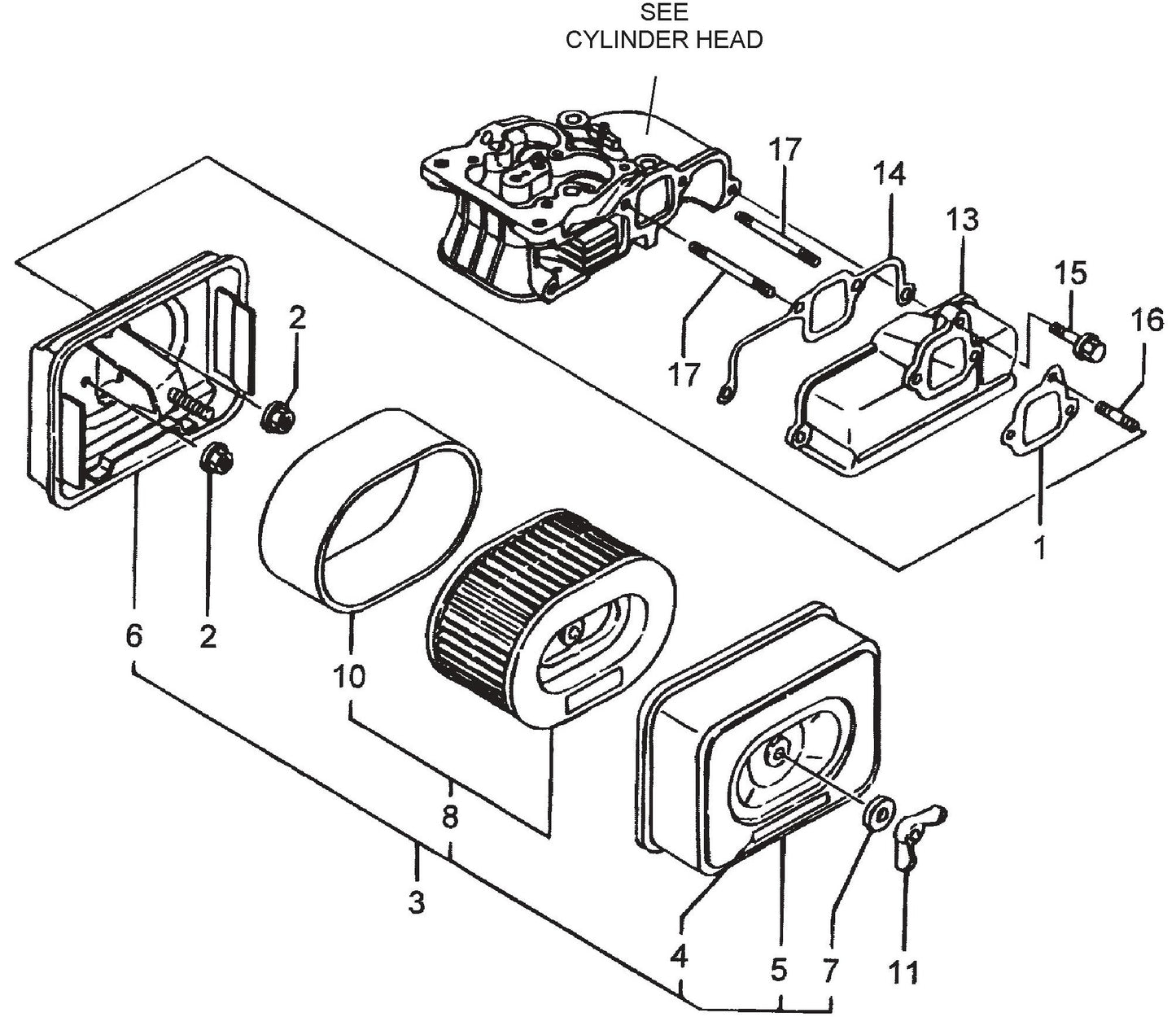 MVC98D2 Air Cleaner Assembly Parts