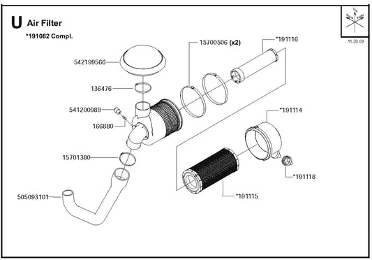 Air Filter Parts For FS6600D By Husqvarna