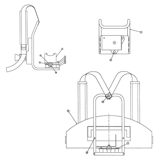 Assembly Frame Backpack Unit Parts For WYC-402BP Backpack Vibrator Motor By Husqvarna
