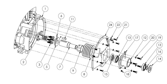CC-110D-DC Aux. Drive Assembly Parts