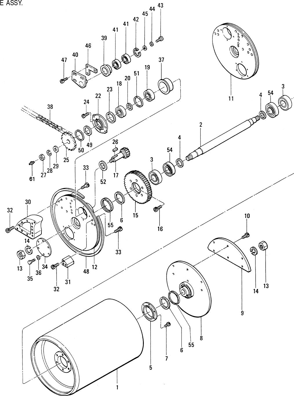 Axle assembly Parts For MDR9D Walk-Behind Roller By Multiquip