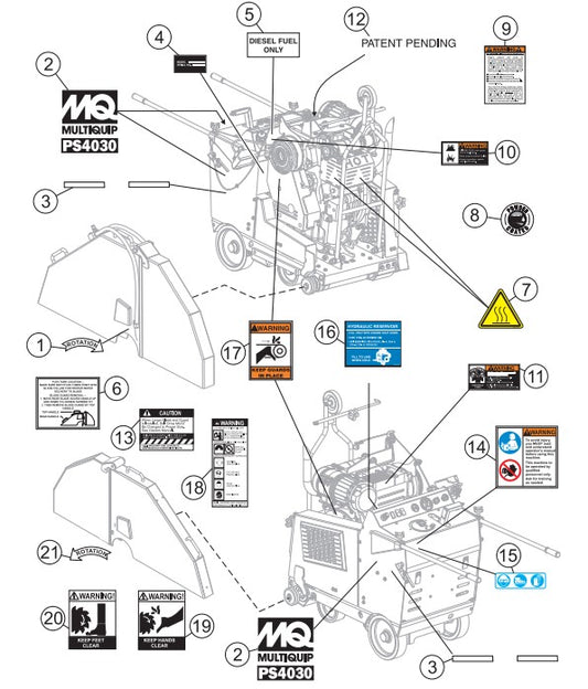 Nameplate and Decals Assembly Parts-PS403016, PS403020, PS403026, PS403030 DEUTZ F2L2011 DIESEL ENGINE