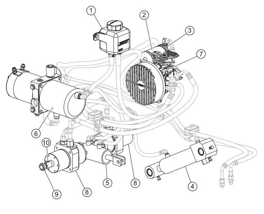 Hydraulic System Assembly Parts-PS403016, PS403020, PS403026, PS403030 DEUTZ F2L2011 DIESEL ENGINE