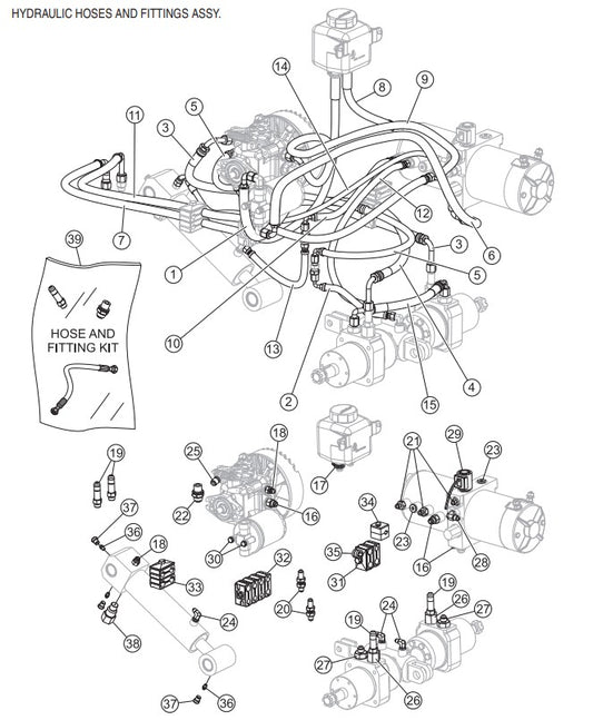 Hydraulic Hoses and Fittings Assembly Parts-PS403016, PS403020, PS403026, PS403030 DEUTZ F2L2011 DIESEL ENGINE