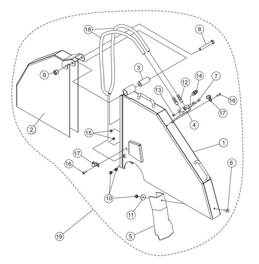 30" Blade Guard Assembly Parts-PS403016, PS403020, PS403026, PS403030 DEUTZ F2L2011 DIESEL ENGINE