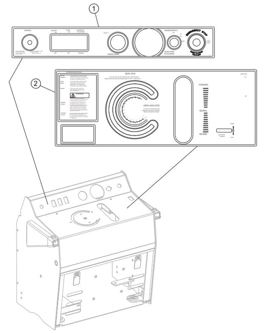 Control Panel Decals Assembly Parts-PS403016, PS403020, PS403026, PS403030 DEUTZ F2L2011 DIESEL ENGINE