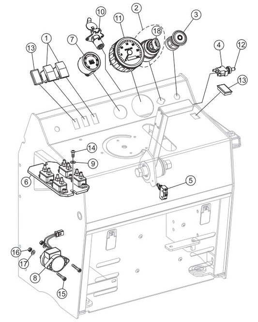 Electrical Controls Assembly Parts-PS403016, PS403020, PS403026, PS403030 DEUTZ F2L2011 DIESEL ENGINE