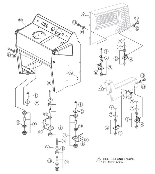 Console Mounts Assembly Parts-PS403016, PS403020, PS403026, PS403030 DEUTZ F2L2011 DIESEL ENGINE