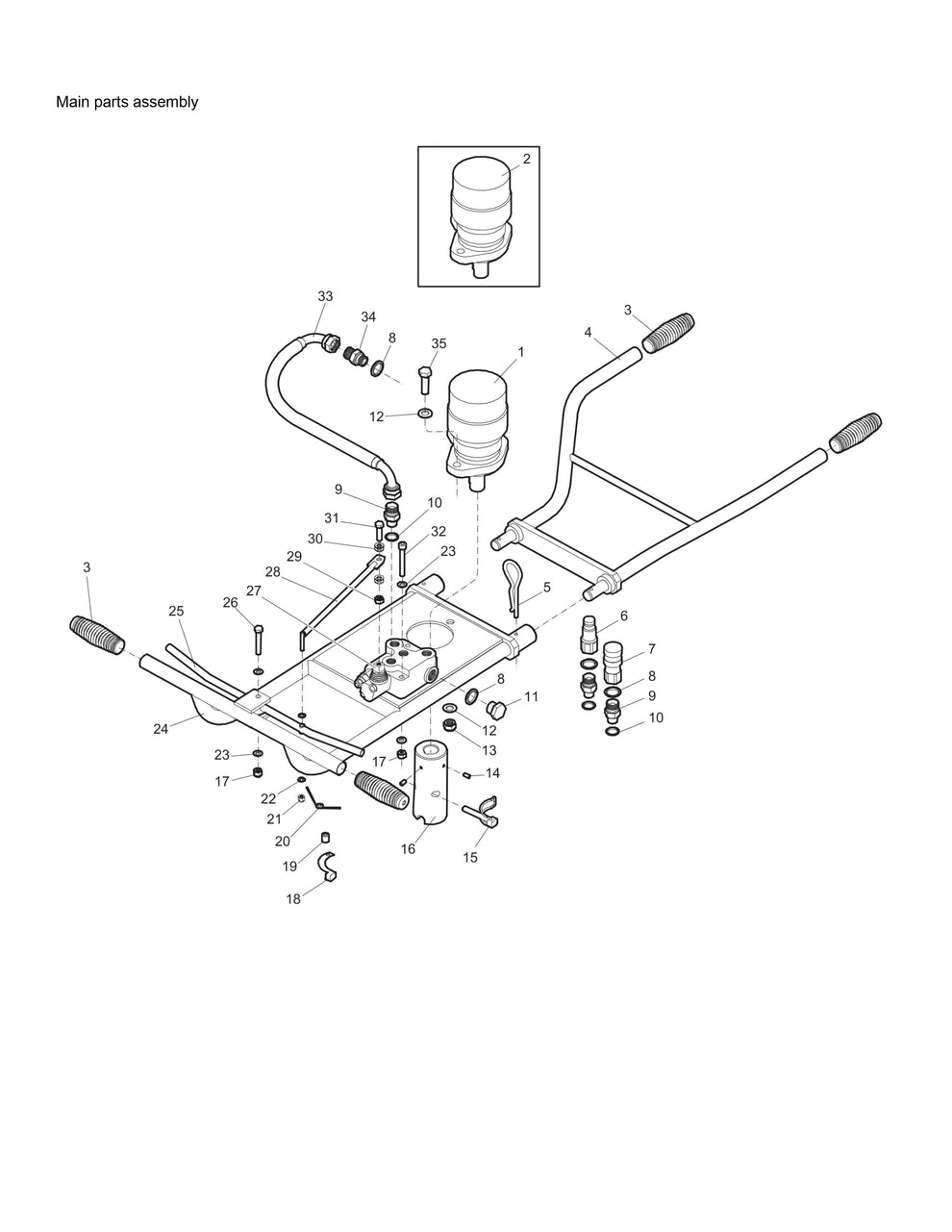 LPHB 3-14 Main Assembly Parts By Chicago Pneumatics