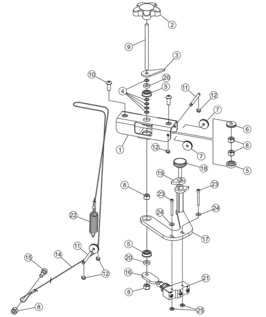Depth Indicator/Stop Switch Assembly Parts-PS403016, PS403020, PS403026, PS403030 DEUTZ F2L2011 DIESEL ENGINE