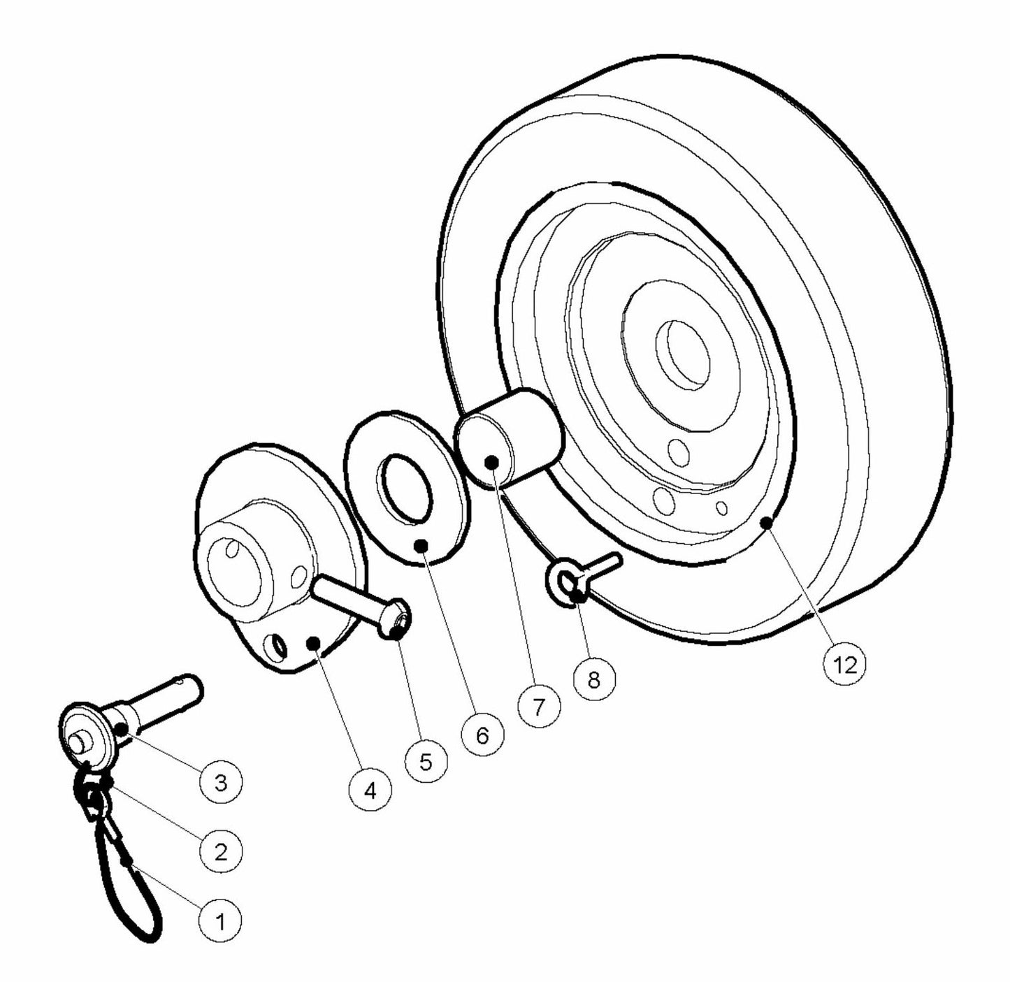 BS 110 Drive Wheel Assembly Parts by Husqvarna