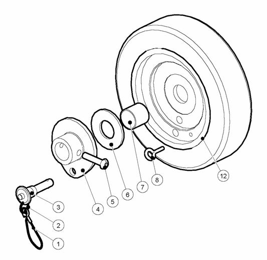 BS 110 Drive Wheel Assembly Parts by Husqvarna