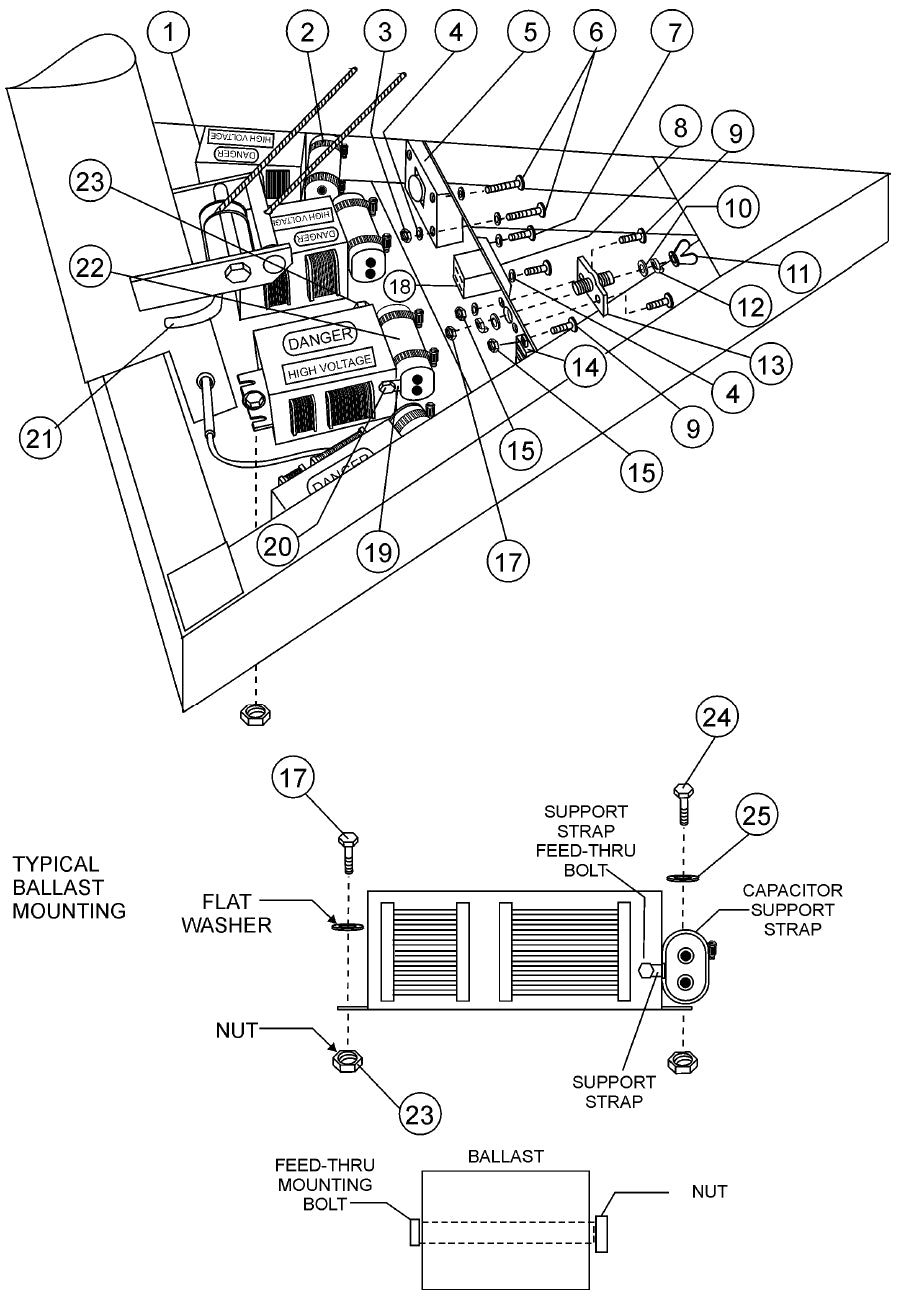 Ballast Compartment Assembly Parts for MLT light Towers by Multiquip