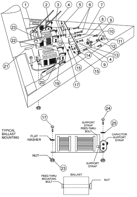 Ballast Compartment Assembly Parts for MLT light Towers by Multiquip