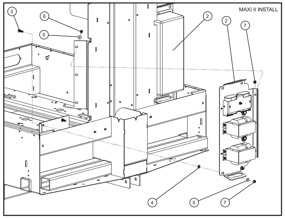 Maxi-Lite Ballast Box Install Group Assembly Parts for Maxi-Lite II and Night-Lite Pro II Units by Allmand