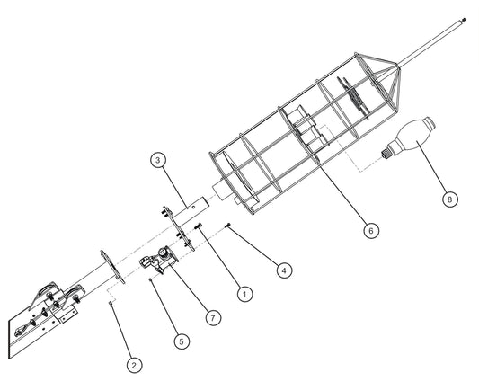 Laydown Balloon Light Install Group Assembly Parts For Maxi-Lite II and Night-Lite Pro II Units by Allmand