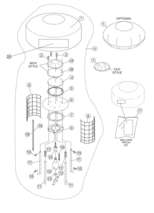 GB114BW Ballast Assembly Balloon/LampGuard Parts by Multiquip