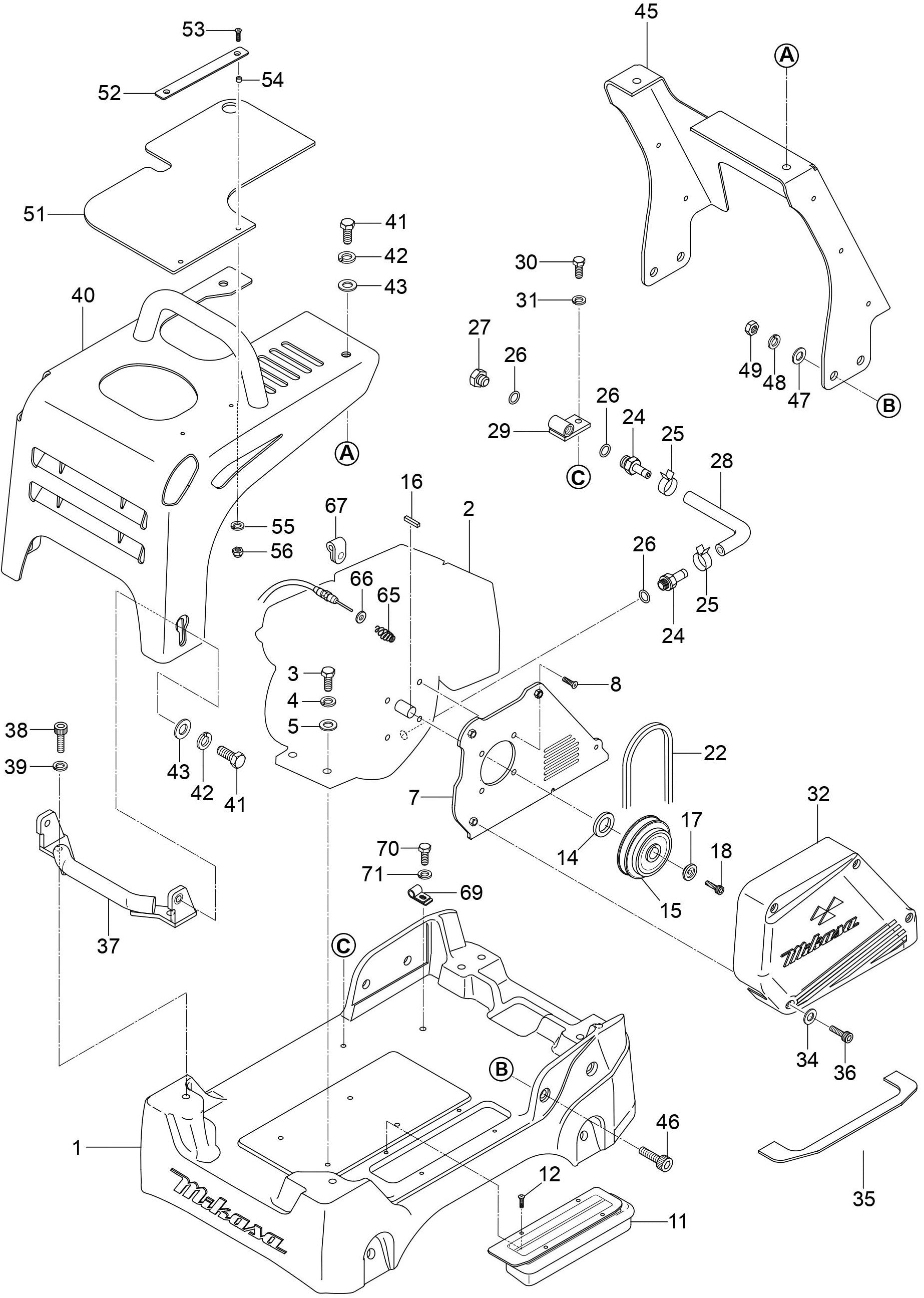 MVH158GH Base And Engine Assembly Parts