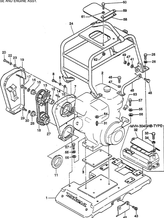 MVH304GHB Base And Engine Assembly Parts