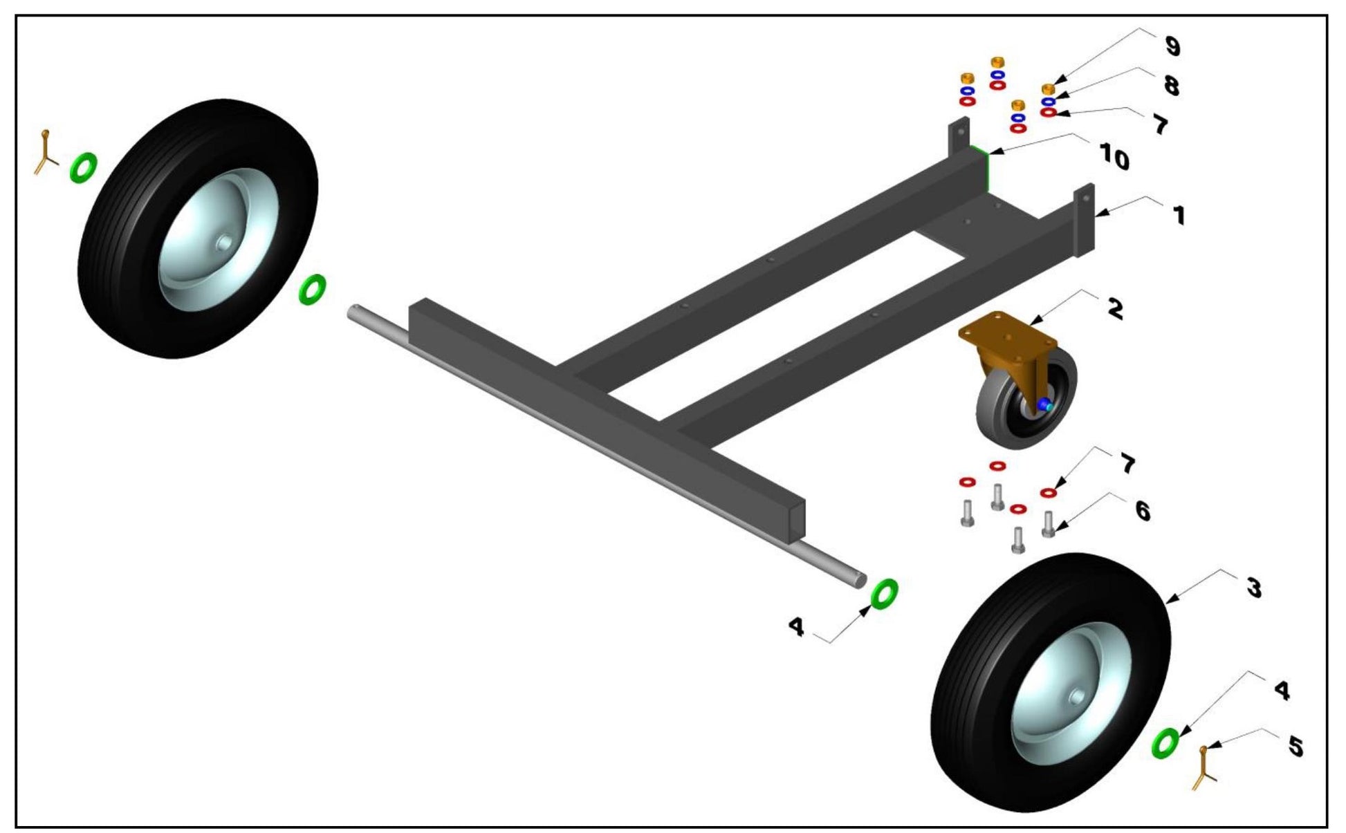 PRO-1200G Base Frame Assembly Parts By Northrock