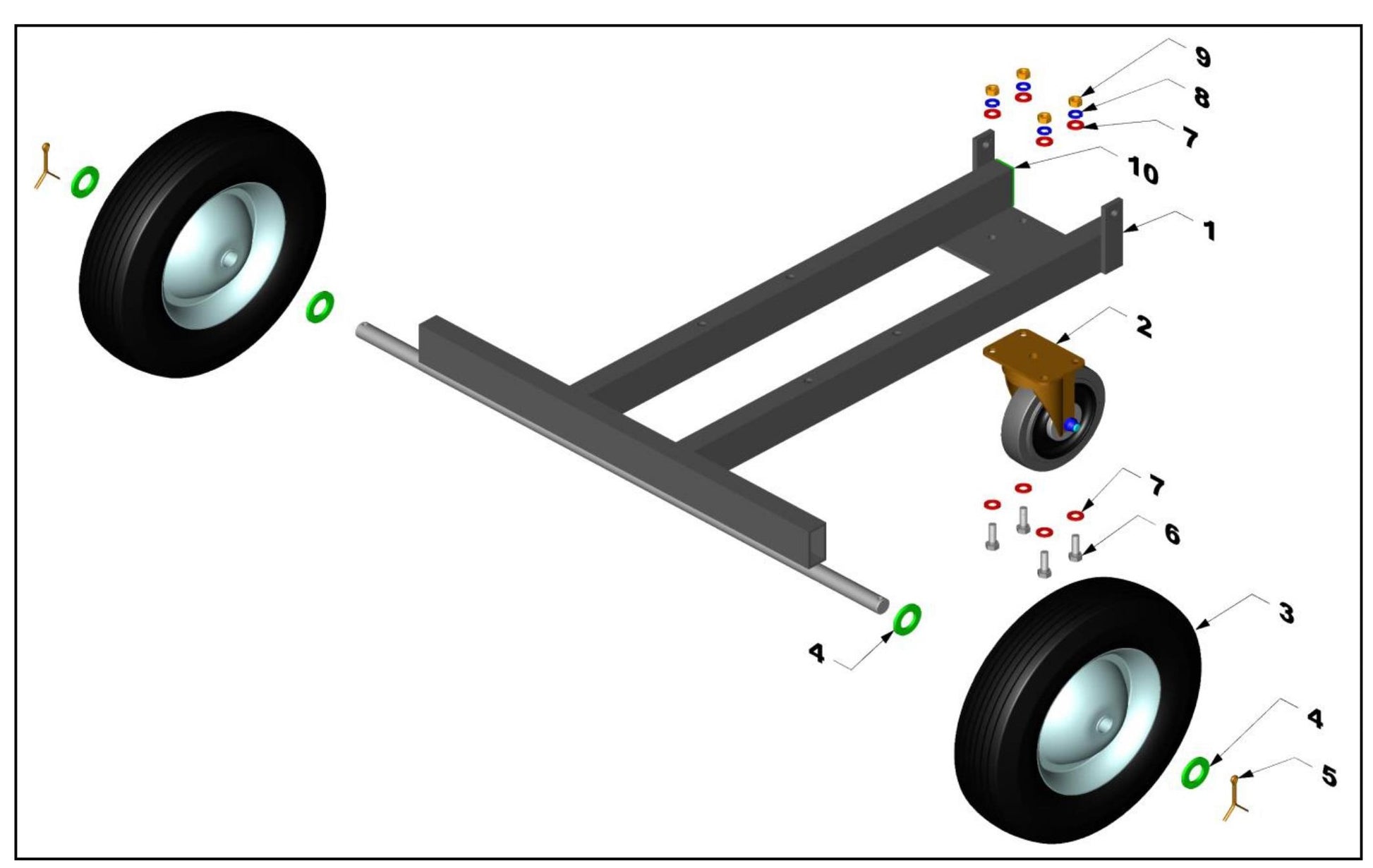 PRO-1200 Base Frame Assembly Parts By Northrock