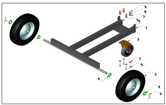 PRO-1200 Base Frame Assembly Parts By Northrock