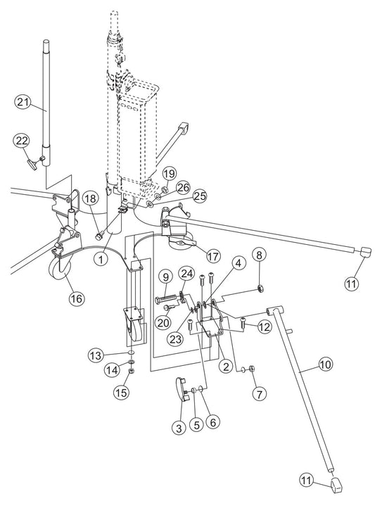 GB114BW Base System Assembly Parts by Multiquip