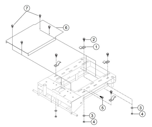 Base Plate Assembly Parts-GB43LED S/N G4100154 AND ABOVE