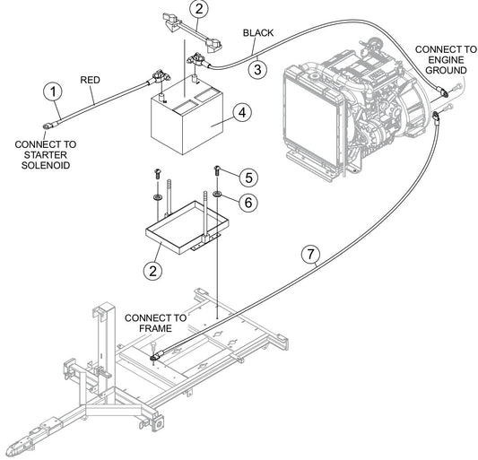 Battery Assembly Parts for LT12D50SA Light Tower By Multiquip