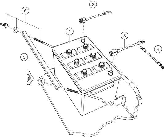 Battery Assembly Parts For LT6K5 Light Tower By Multiquip 