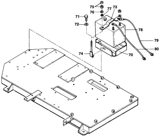 Battery Assembly Parts For MDR9D Walk-Behind Roller By Multiquip