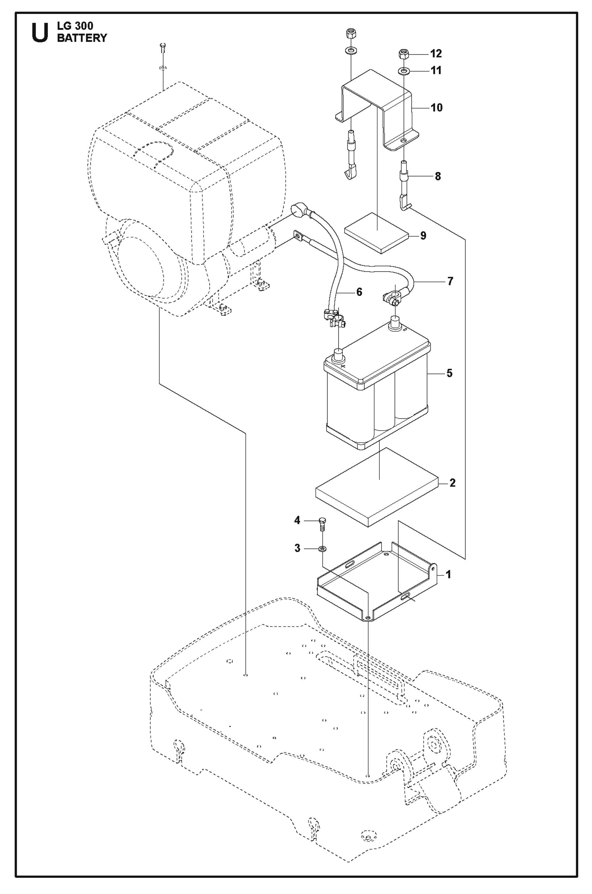 Battery Parts For LG 300 Diesel By Husqvarna