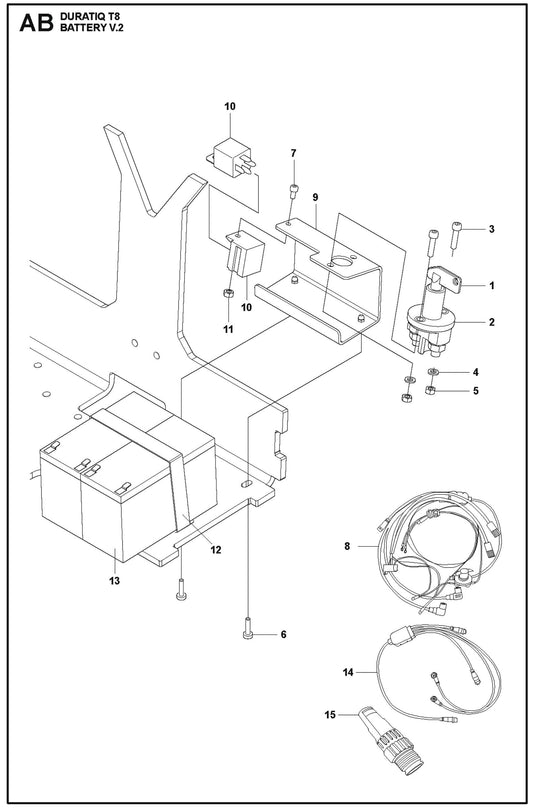 Battery V.2 Parts For HTC T8 By Husqvarna