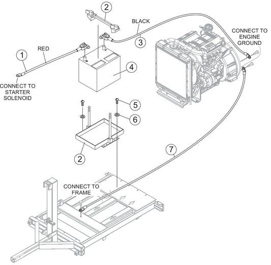 Battery Assembly Parts for LT12D50B Light Tower by Multiquip