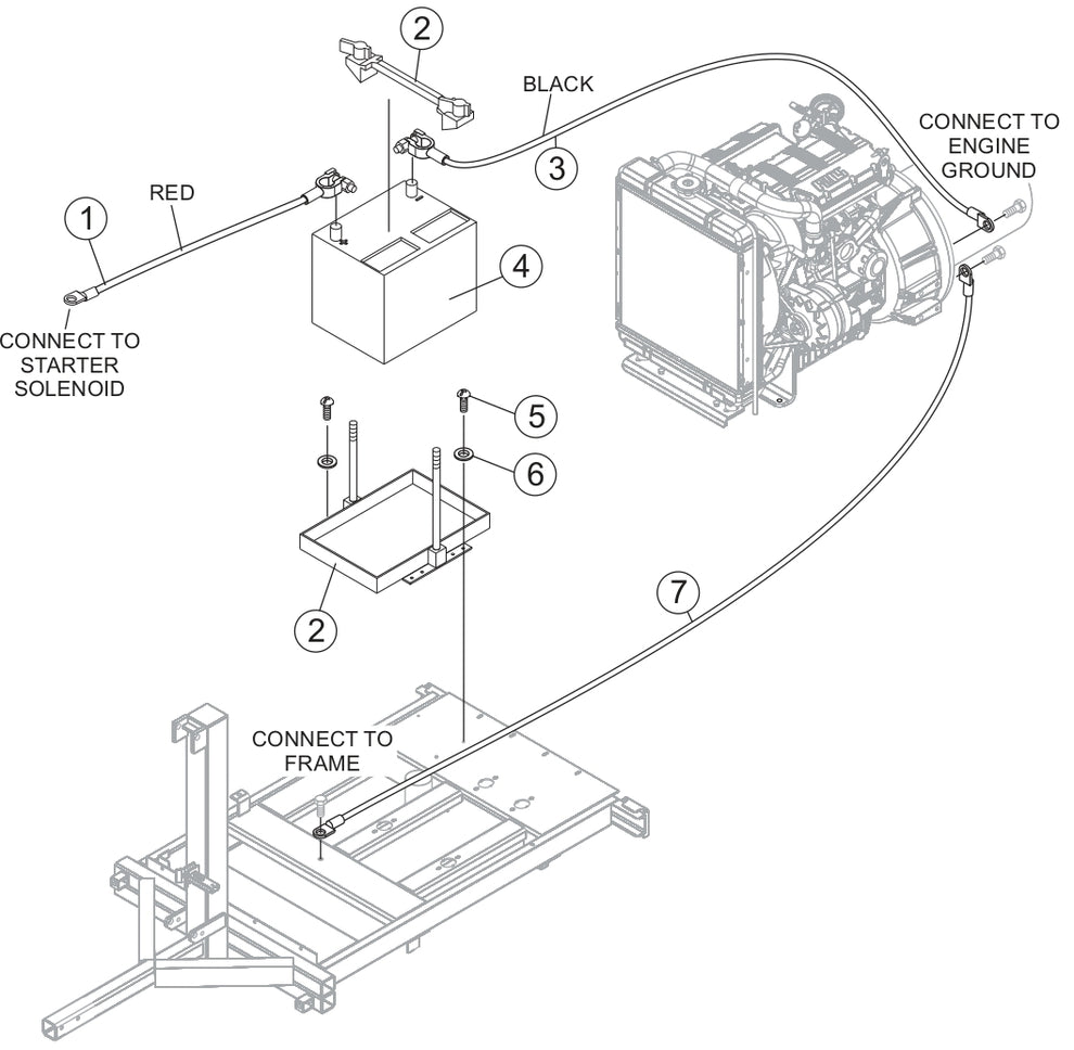 Battery Assembly Parts for LT12D50B Light Tower by Multiquip