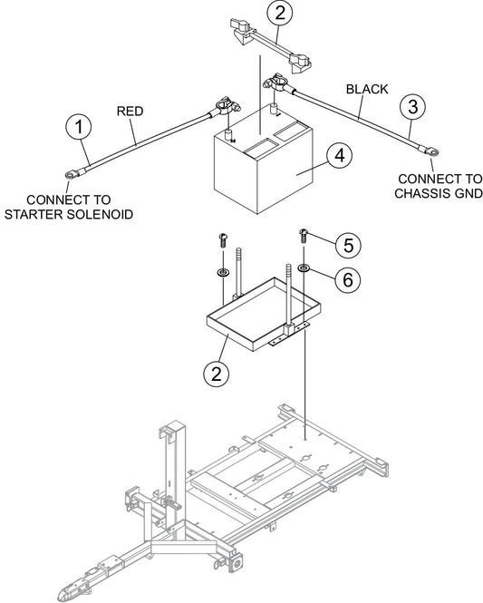 Battery Assembly Parts For LT12 Series Light Tower By Multiquip 