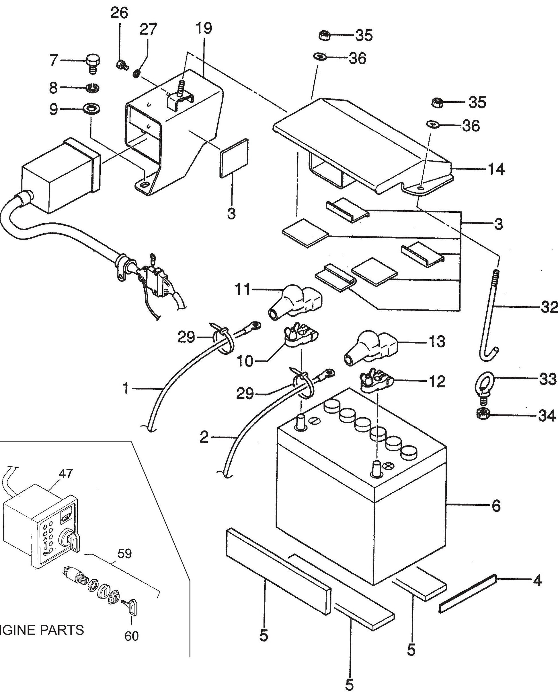 MVH502DSB Battery Assembly Parts