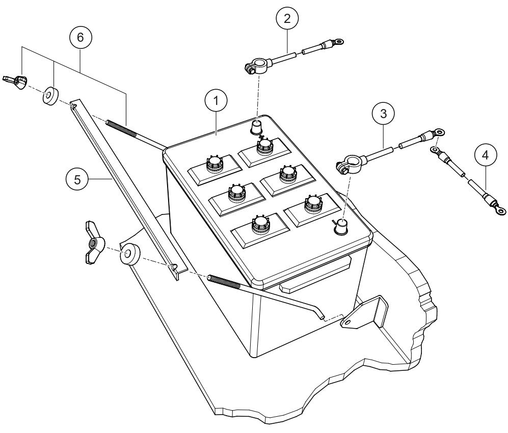 Battery Assembly Parts For LT6KV Light Tower By Multiquip 