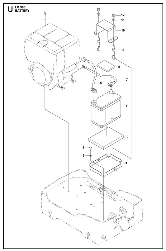 Battery Parts For LG 300 Petrol By Husqvarna
