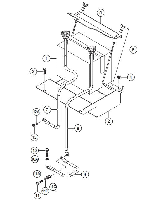 Battery Assembly Parts-DIS100SSK4F KUBOTA D1005-E4B DIESEL ENGINE