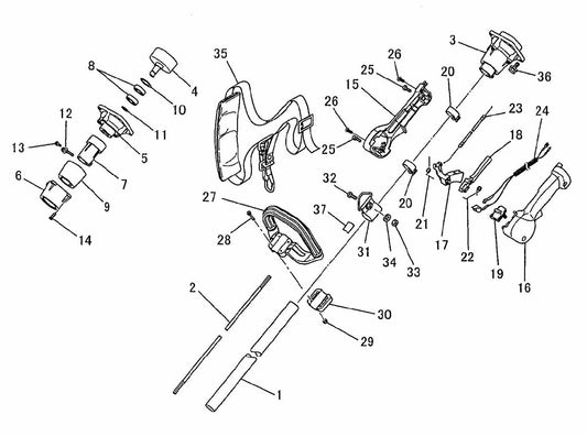 BCM2310 Handle And Control System Assembly Parts
