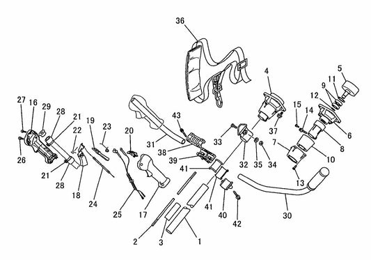 BCM2600 Handle And Control System Assembly Parts