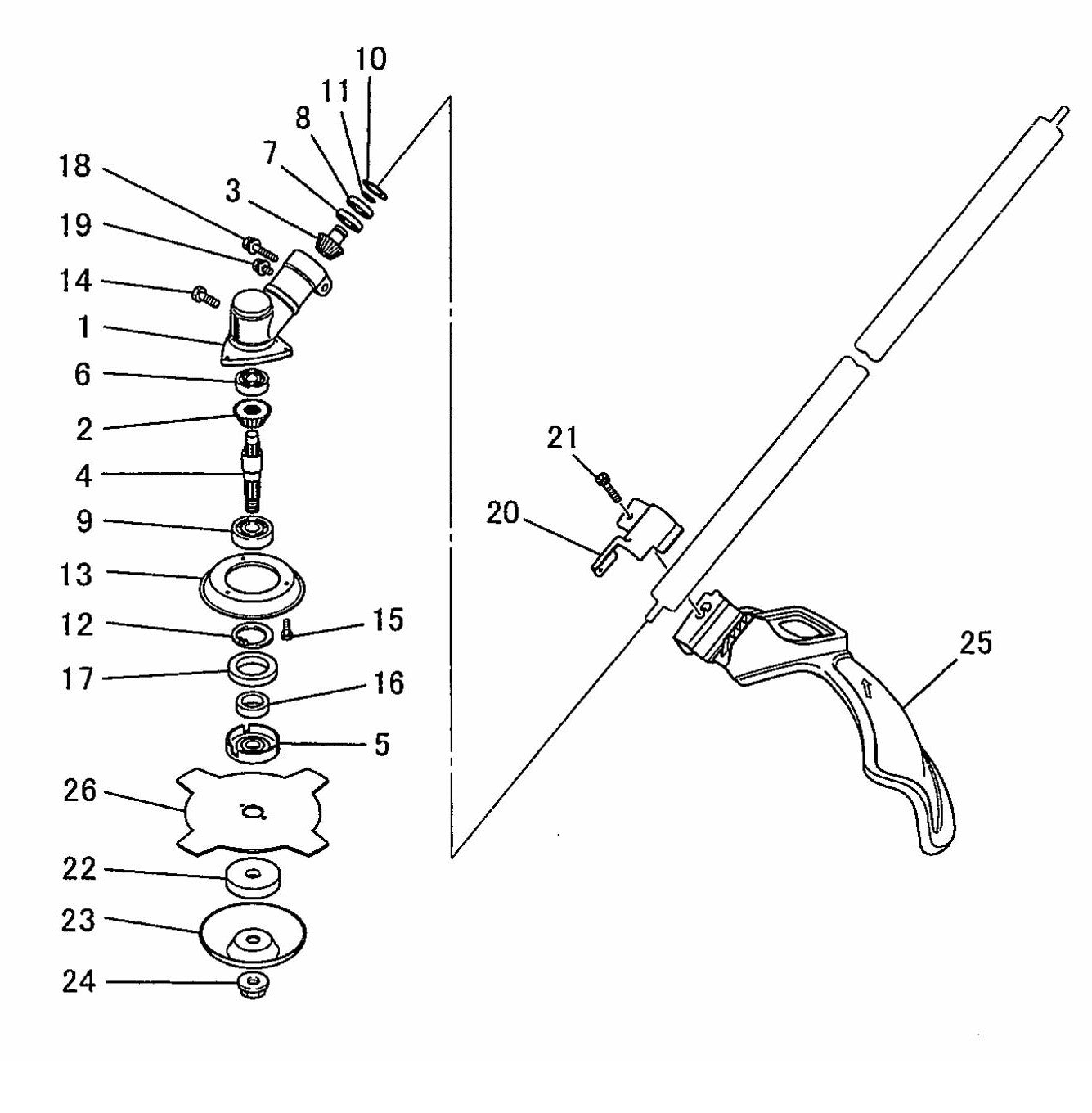 BCM2600 Gear Case Assembly Parts