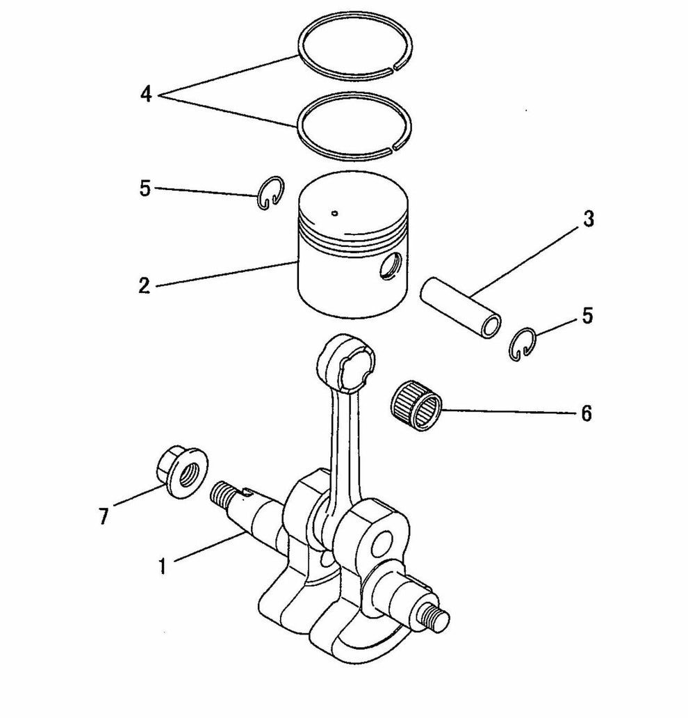 BCM2600 Crankshaft And Piston Assembly Parts
