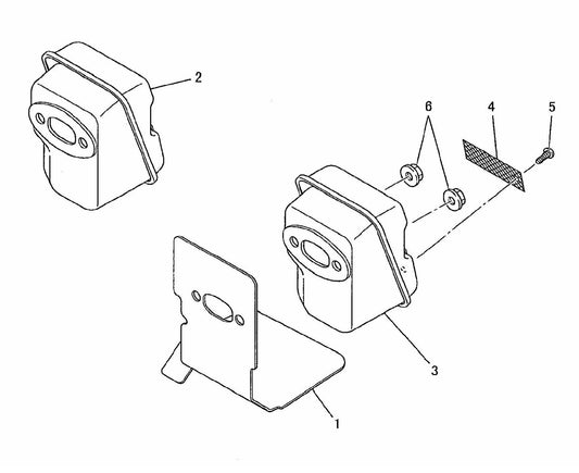 BCM2600 Muffler Assembly Parts