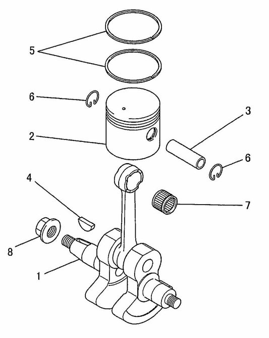BCM3310 Crankshaft And Piston Assembly Parts