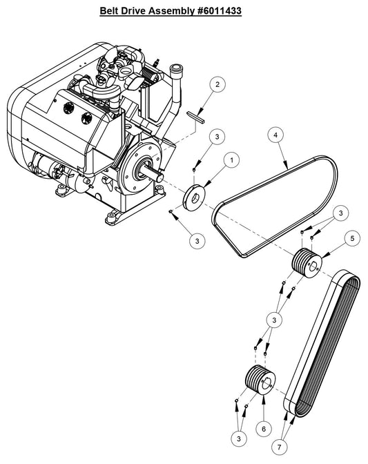 CC3535 Belt Drive Assembly (26&quot; &amp; 30&quot; Blade Drive)