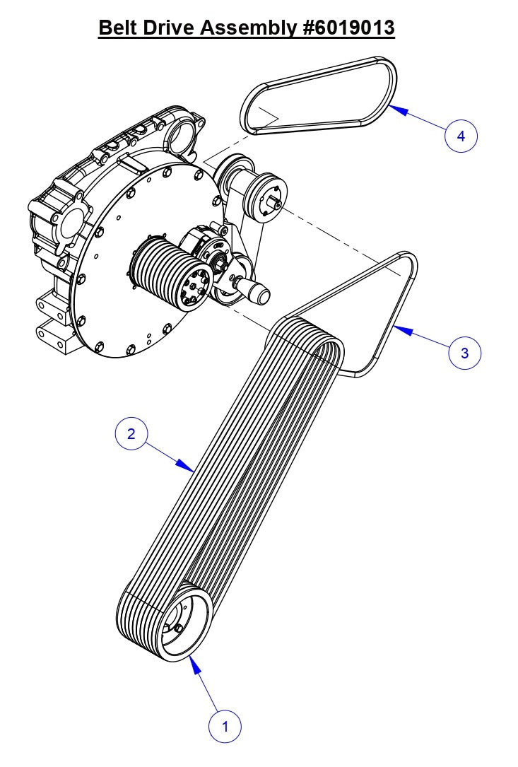 CC6561/CC6571 Belt Drive Assembly (30&quot; to 42&quot; Blade Drive)
