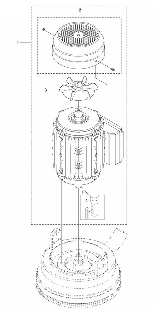 PG 280 S v.1 Motor 1-Phase Assembly Parts by Husqvarna